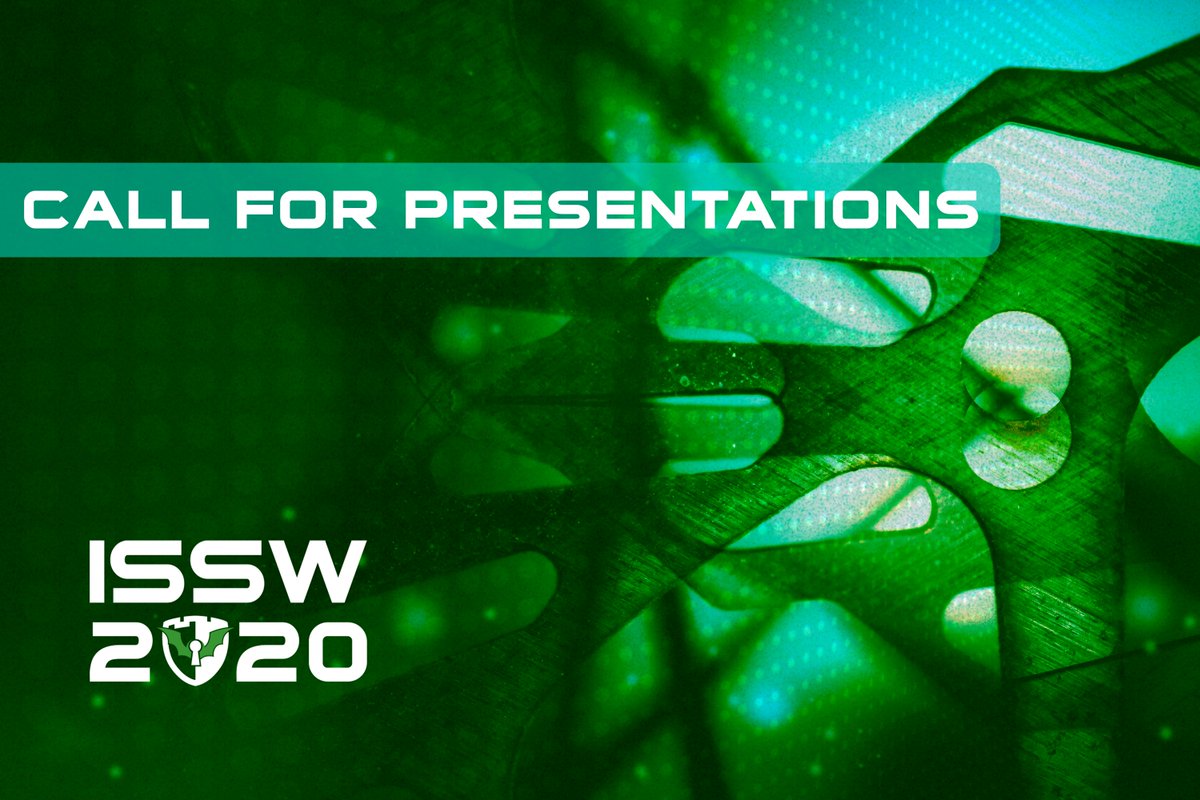 The #ISSW 2020 Call for Papers will be open until February 15th. It's a rainy Monday in #ATX, filling out the CFP is an excellent way to procrastinate: docs.google.com/forms/d/e/1FAI…  #infosec #hackers #cybersecurity #cybersec  #informationsecurity