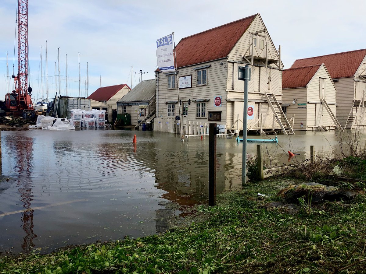 volspec's tweet photo. Following on from Storm Ciara there's a very high tide at Tollesbury today!
#TollesburyMarina #StormCiara #HighTide #Volspec #MarineandIndustrialEngineers @BBCLookEast @itvanglia https://t.co/JcyIMwLTFY