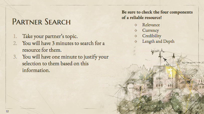 KHSLibraryLC's tweet photo. One of my favorite parts of today's sophomore #research lesson is asking students to find a resource for a partner. This task pushes students to explain and justify their selection in terms of relevance, currency, credibility, &amp; length &amp; depth. #sourceevaluation #criticalthinking https://t.co/Uxu2RT3FgY