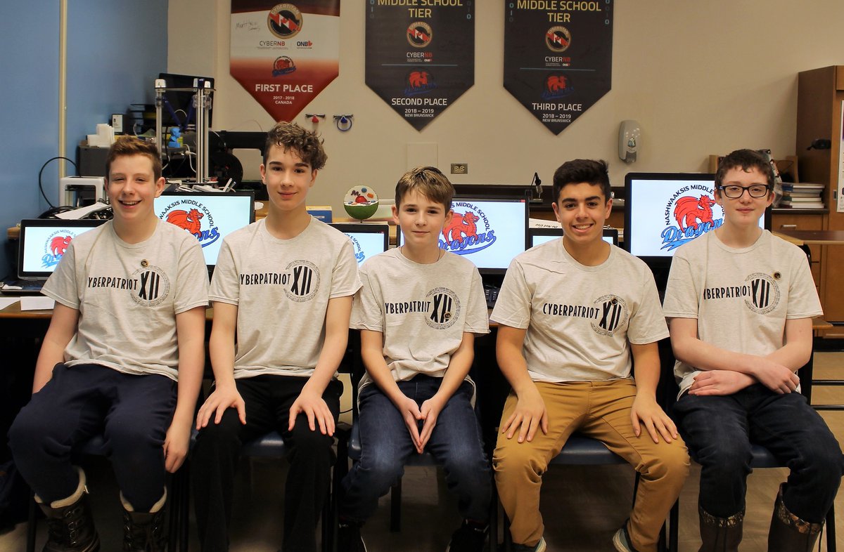 Gov_NB's tweet photo. Congratulations to students at Nashwaaksis Middle School in Fredericton for receiving top spots at a recent national cybersecurity competition! We look forward to cheering you on at the Cyber Titan competition this spring. https://t.co/q00QYvHfEK