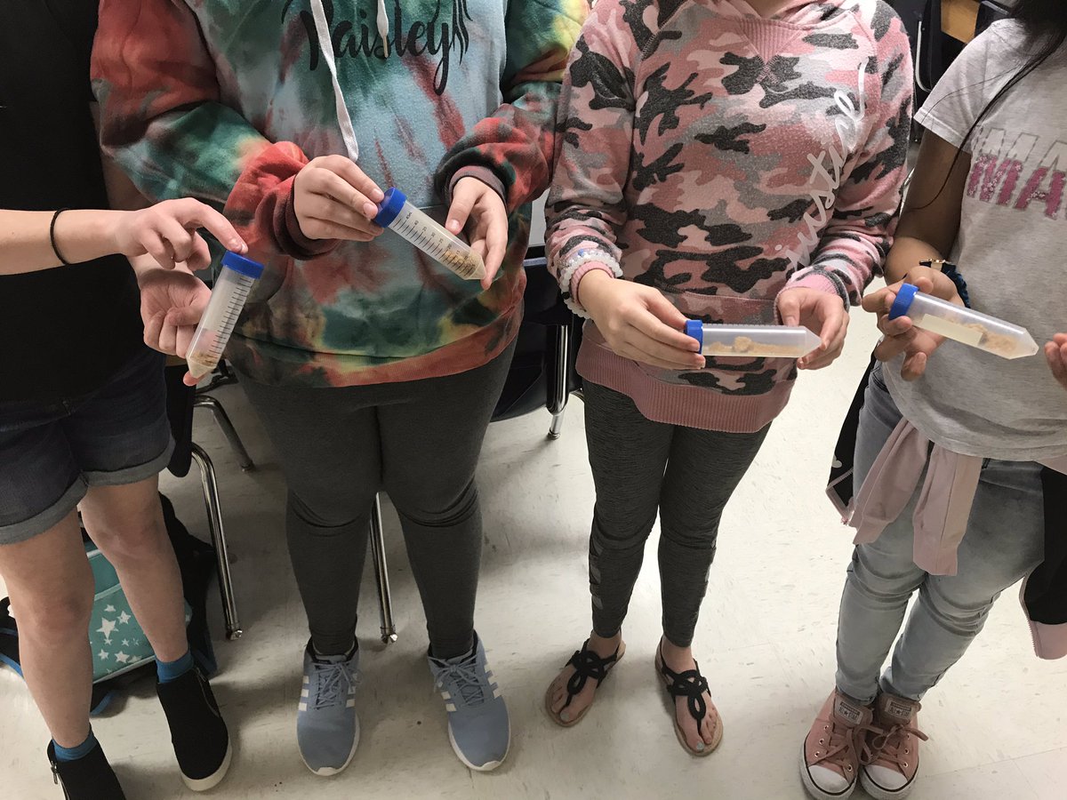 Modeling weathering of rock today with granola bars and plastic tubes #changestoEarth #welovescience <a href="/BensBranchElem/">Bens Branch Elementary</a> <a href="/newcaneyisd/">New Caney ISD</a> <a href="/newcaneyisd/">New Caney ISD</a> <a href="/CALuttrell/">Dr. Cindy Luttrell</a>