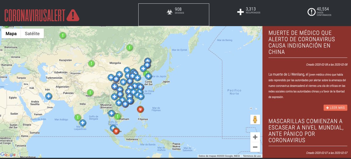 Continuamos con la labor de verificación de fuentes de datos del #2019nC0V
Informe 10/2/2020 08:00 
40.852 Casos confirmados
910 Fallecidos
3.583 Recuperados
Información actualizada y verificada en coronavirusalert.com #ÚltimaHora
<a href="/VOSTamericas/">VOSTamericas</a> <a href="/VOSTeurope/">VOST EUROPE | #SMEM 🇪🇺</a>