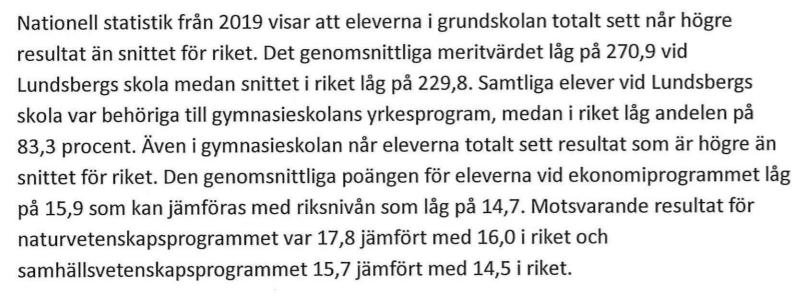 dahbjo's tweet image. Lundsbergs skola har intressant statistik gällande relationen NP - betyg i matematik. Skolan har såväl en grundskola som ett gymnasium och de noteras för sina fina resultat i Skolinspektionens kvalitetsgranskning.