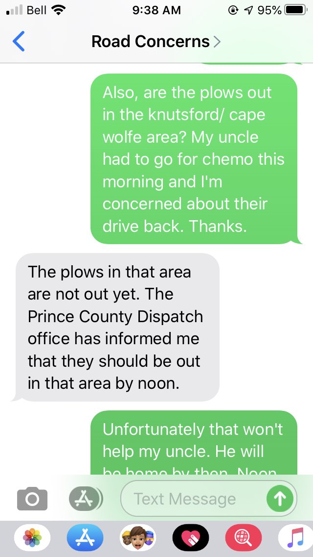 MimaonFire's tweet photo. So having this road concerns number is really useful 🙄 sent this around 930 this morning @kerrywcampbell @PEIPCParty @stevenmyersPC @PEILiberalParty https://t.co/v0612iEUTE