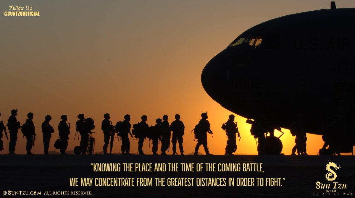 Sun_TzuOfficial's tweet image. For the enemy, its #timeforwar. For u &amp;amp; ur squad of #badasses, it&apos;s #justanotherdayinthepark. #suntzu #theartofwar #artofwar #grindmode #riseandgrind #mondaymotivation #grind #paratrooper #grindhard #letsgetit #HereWeGo #getyourgameon #gameon
#backtothegrind #getready #c17 #army