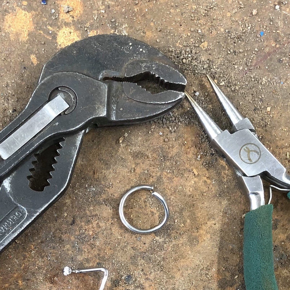 Guess what Mike's up to in the workshop? #workshop #tools #madefrombicyclespokes