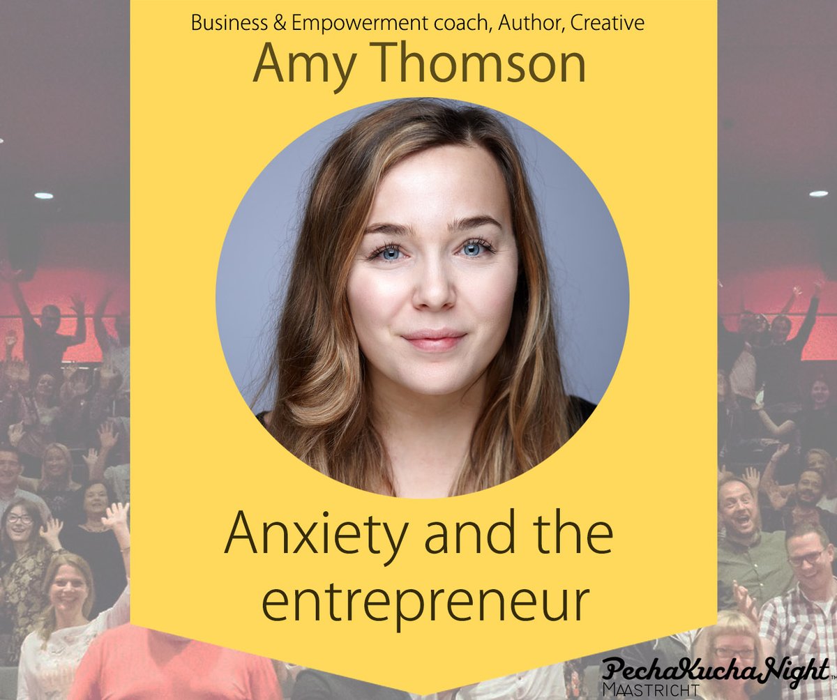 PechaKucha_MTR's tweet photo. Amy Thomson teaches #entrepreneurs how to combat #anxiety and find a purpose. She overcame panic attacks, healed her trauma and grew several businesses. Learn more at #pechakuchamaastricht on 20th Feb in
@LumiereCinema
.๐Tickets: https://t.co/wpatsM39O5
#ipk20 https://t.co/jEogWstmwa