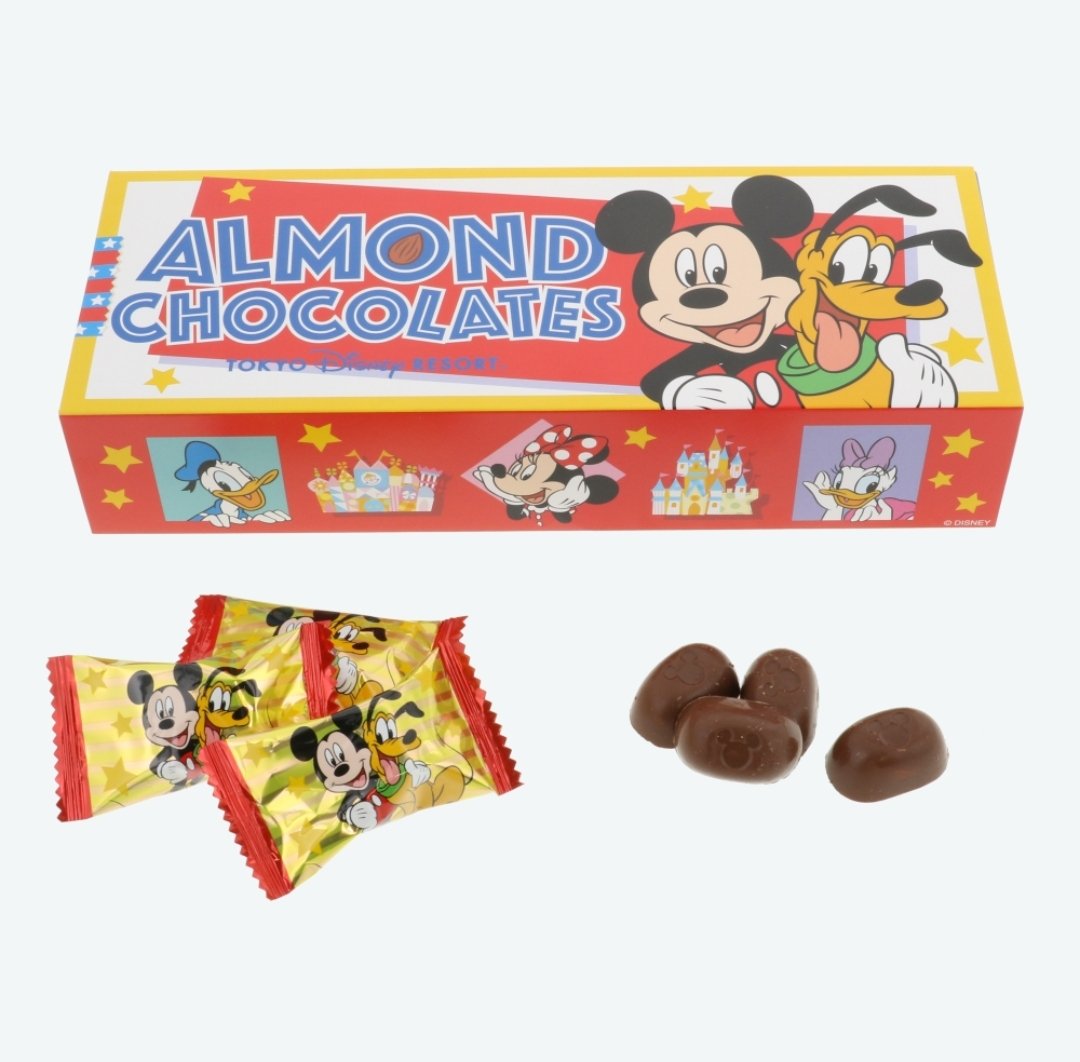 Disney_Grand's tweet photo. 【新商品】

・アーモンドチョコレート 
￥ ９５０

・おせんべい
￥ ９００

★2月13日(木)より販売開始★

#TDR_now
#TDR_MD https://t.co/Gtp8tLnxId