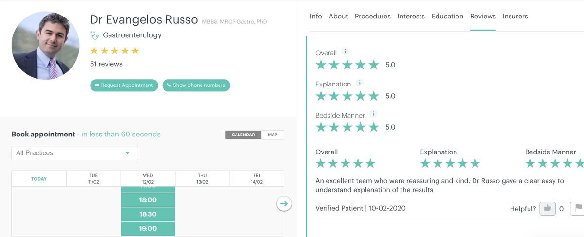 DoctorSecretary's tweet image. More excellent feedback for Dr Russo and his team!