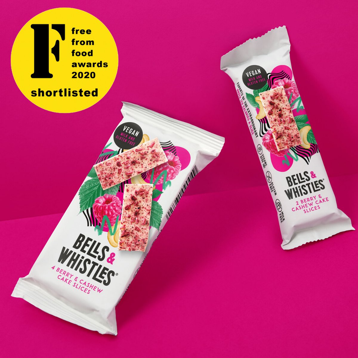 We're very excited to announce that last week our Berry &amp; Cashew Slices were shortlisted in the "Tea Time" Category of the FreeFrom Awards 2020!