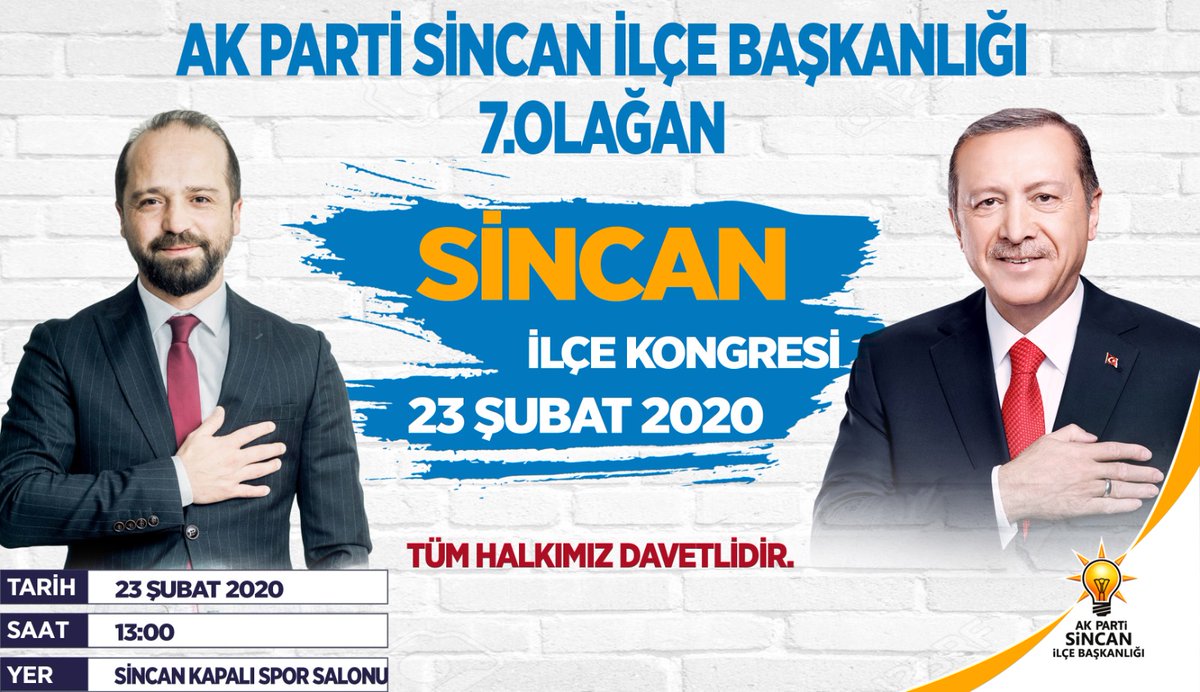 mgurler06's tweet photo. Sincan 7. Olağan Kongremize tüm halkımız davetlidir.
📆 23 Şubat Pazar
⏰ 13:00
📍Sincan Kapalı Spor Salonu https://t.co/zEPlOqgdAJ