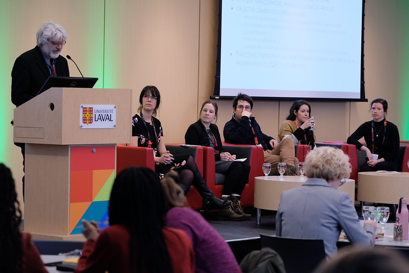 DestinationQSF's tweet photo. Des anciens participants du programme QSF était au Colloque Enjeux et défis de la coopération internationale à l’@universitelaval avec un représentant du @MRIF_Quebec.  #FSAULaval #ProjetQSF #DestinationSolidarité https://t.co/57ye3BM5vs