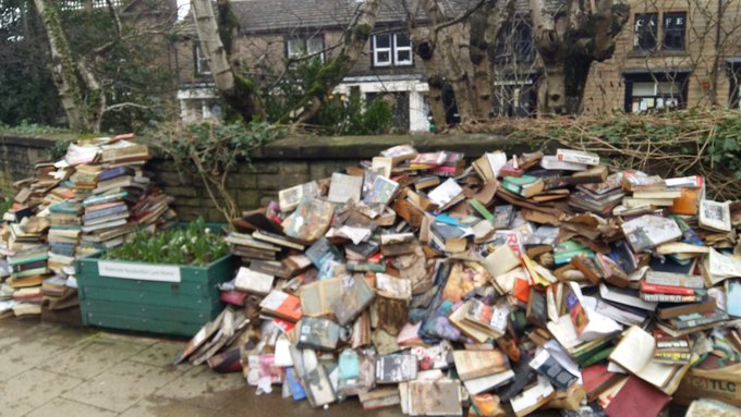 We lost a lot of books but it could have been worse. Remember, the town hall has info, food, supplies and volunteers if you're in need.