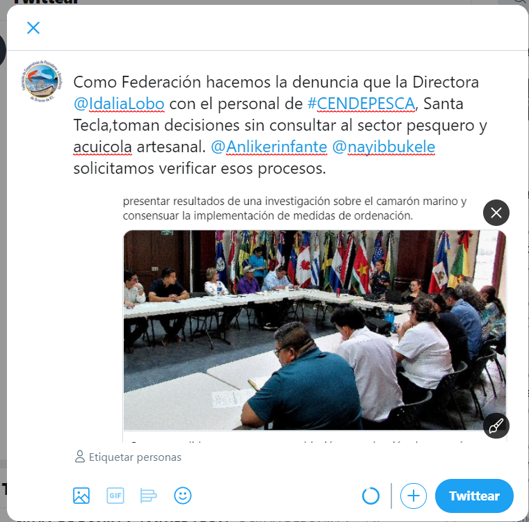 codeacacu's tweet image. ministro necesitamos soluciones y la directora de Cendepesca lo esta poniendo en mal como Institucion por lo que solicitamos su valiosa ayuda.