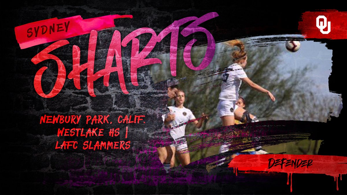 We're adding another Cali Sooner to our roster in 2020 with a defender out of Newbury Park, Calif.! 

From Westlake HS and LAFC Slammers, she was an ECNL Southwest Champion and National Finalist in 2019....Sydney Sharts! ⭕️🙌⚽️
