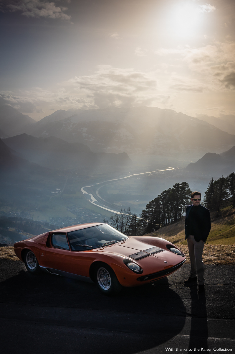 A great day for #Renauld #RenauldSpectaculars and the Lamborghini Miura in the Alps #KaiserCollection