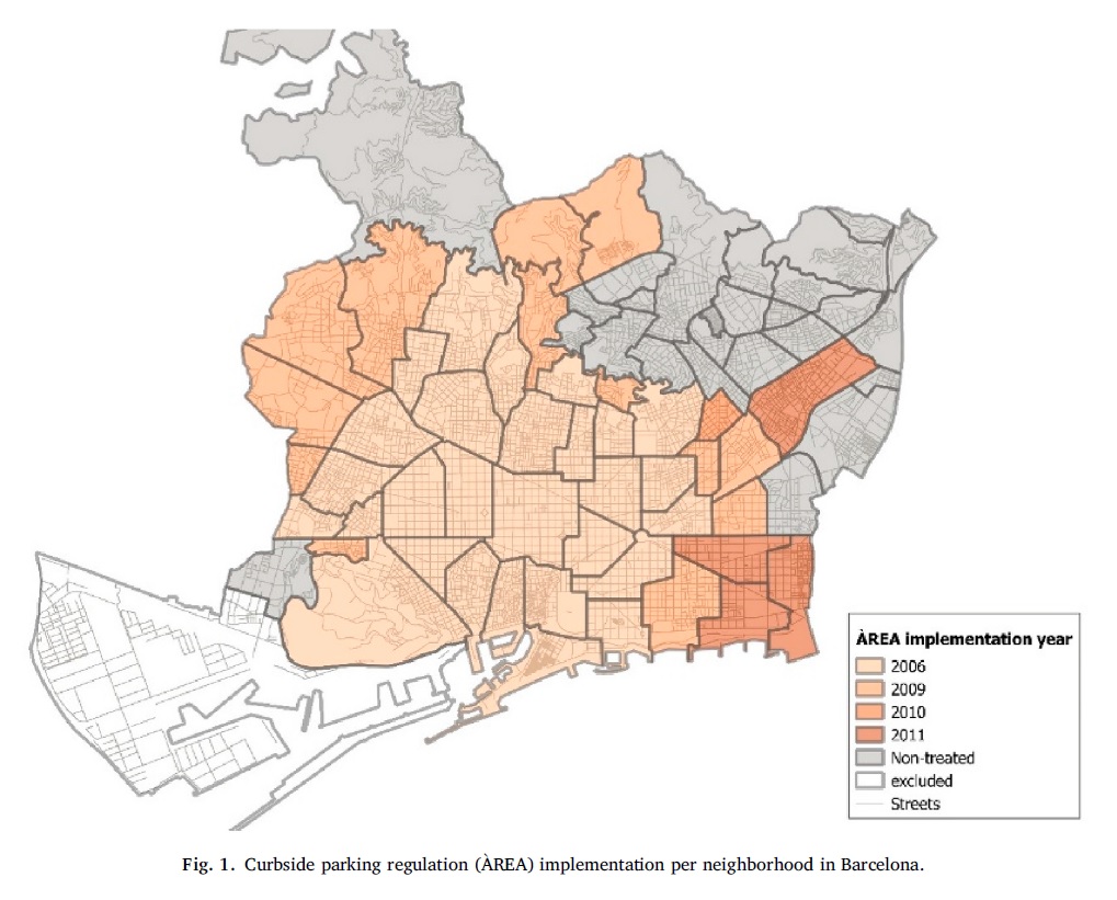 ubeconomics's tweet photo. .@danielalbalate (@ubeconomics) @AlbertGragera (@DTUtweet) point out that parking benefit districts might prove to be a sounder political strategy than parking permits and measures that ease parking conditions for residents. #AreaVerda #AreaBlava 🅿️👉 https://t.co/B2dx2fay12 https://t.co/1C9CVLDdwU