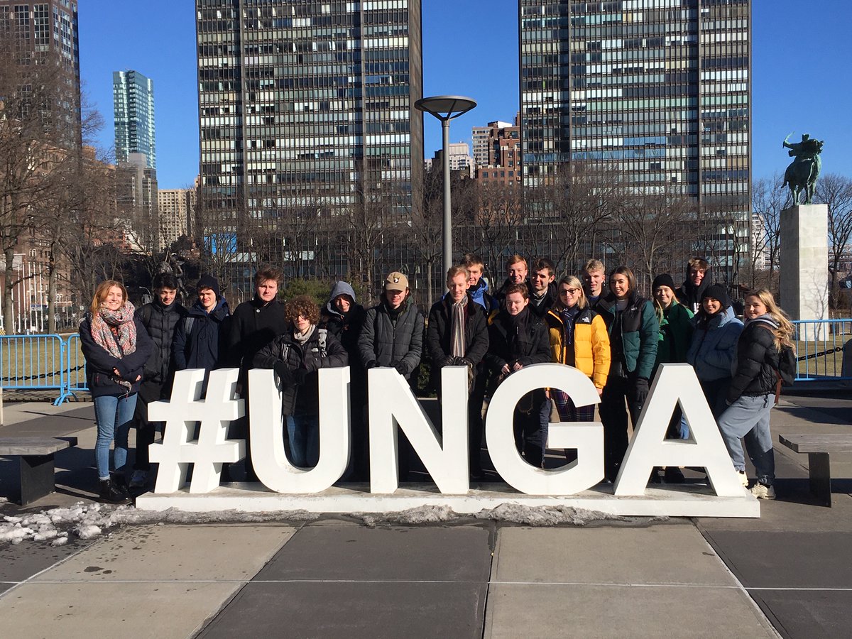 GodalmingColl's tweet photo. Politics students enjoyed a trip to New York, visiting the UN and learning how multilateral government works.  They also couldn't resist a visit to Liberty island Immigration Museum, the 9/11 Museum, the Empire States Building, Metropolitan Museum of Art and Trump Tower! #UNGA https://t.co/vDTI3MPUjO