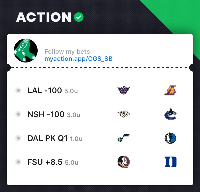 CGS_SB's tweet image. 🚨2/10🚨

Have two 🏆5U plays and we are ready for the cash🤑
Tail or Fade but I promise we will be in the {+} today🤞🏻🥴