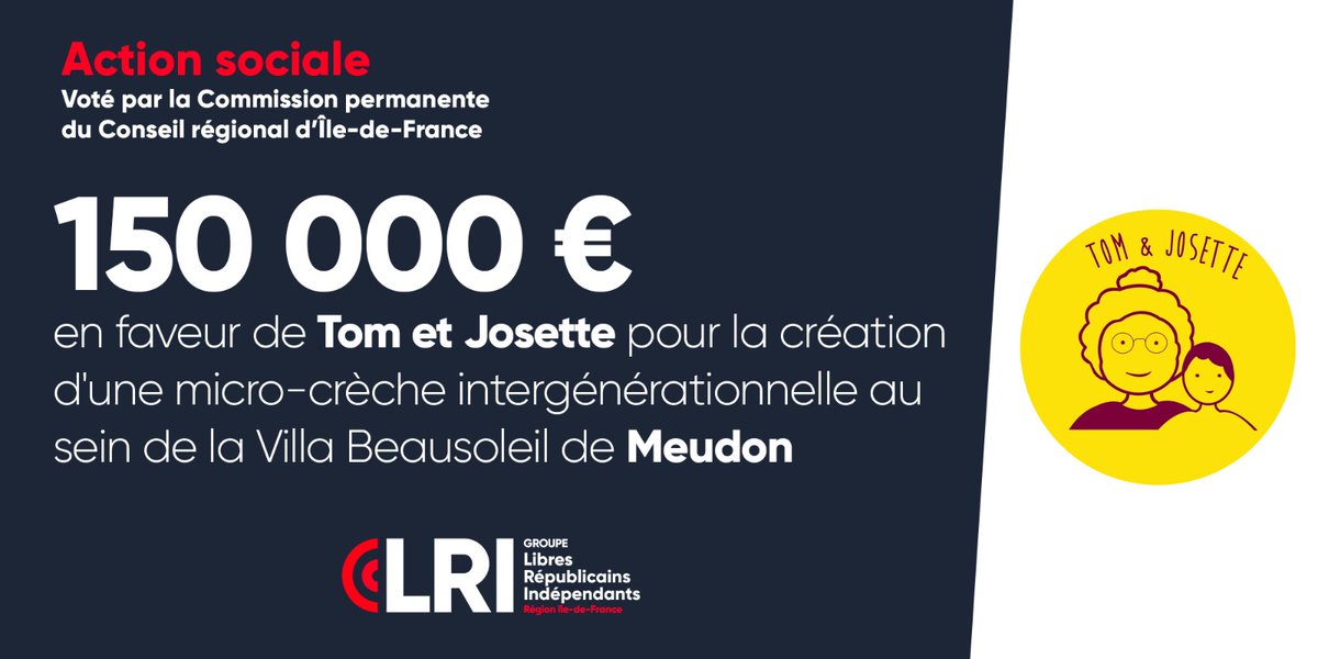 ↪Favoriser l'intergénérationnel en implantant des crèches dans les maisons de retraites...
💪Voilà l'idée innovante de trois jeunes entrepreneuses bourrées de talent !
🎖Bravo et merci à <a href="/vpecresse/">Valérie Pécresse</a> qui n'a pas sourcillé pour financer cette belle crèche #TometJosette à Meudon !