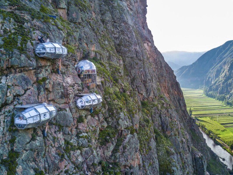 Skylodge adventure suites ( you literally climb up and sleep in one of those..)