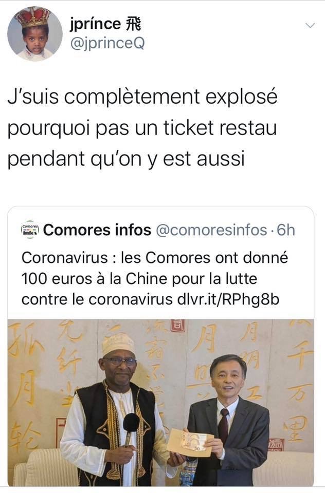 Punchlines94's tweet image. #coronavirues 
Je suis MDR 😂