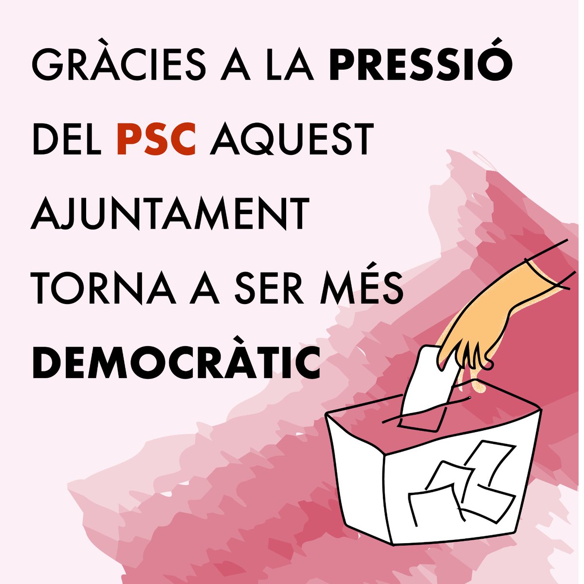 PSC_GixCanvi's tweet photo. Ens felicitem que avui el govern porti aquest punt de retorn de competències al plenari perquè el @GironaPSC va ser el grup municipal que ho va denunciar i la seva pressió ha permès que l'Ajuntament sigui avui més democràtic. #pleGirona #Girona https://t.co/qRWLYODq5t