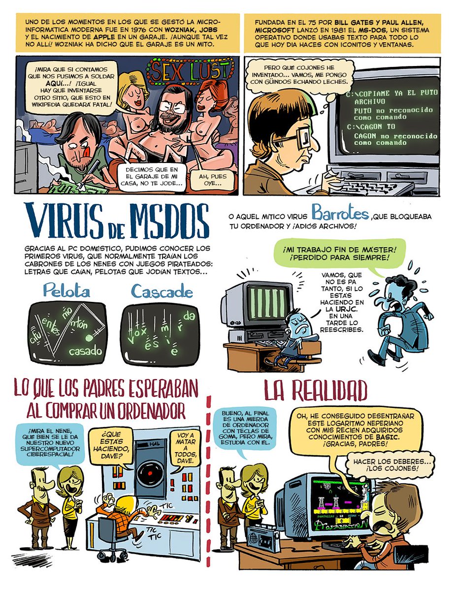 YedaiJamao's tweet photo. Un fastuoso especial sobre #microinformatica que hice para El Jueves. #ordenadores #informatica #videojuegos 2/3 https://t.co/1Usc4RWPtM