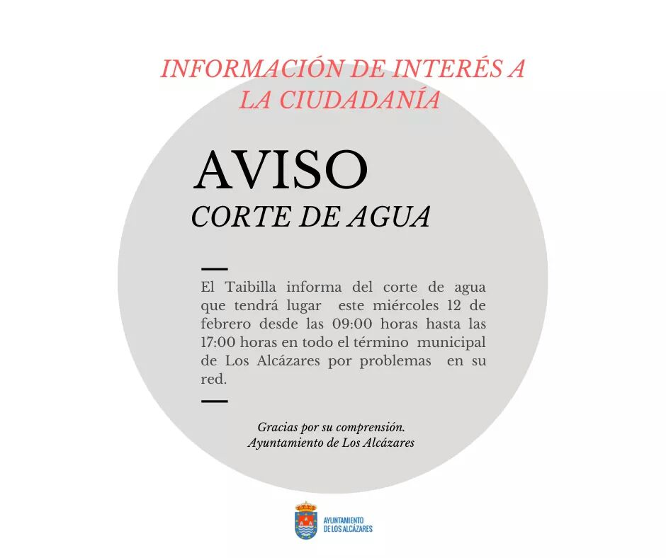 📣AVISO A LA POBLACIÓN
#LosAlcázares