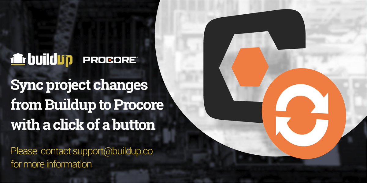 Did you know that you can now easily sync project changes from Buildup to Procore? <a href="/procoretech/">Procore Technologies</a> #BuildupTechnologies #ConstructionManagementSoftware #GroundBreaker