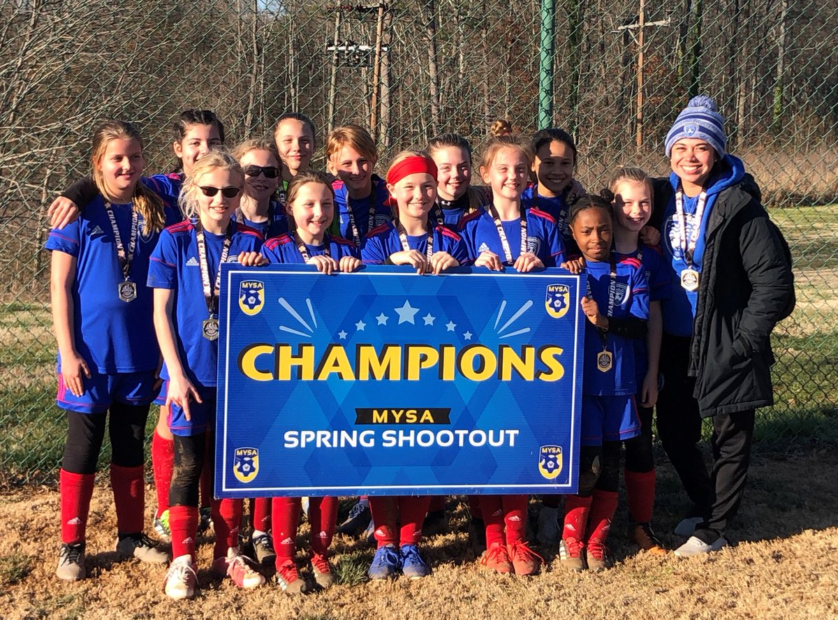 neuseriverfa's tweet photo. Congratulations to our 08 Girls Red team, champs of the MYSA Spring Shootout in Mebane! ⚽🥇💪 #GoRiver #NeuseRiverFA #girlsinsoccer #girlsrock https://t.co/UFPOVPH9ig