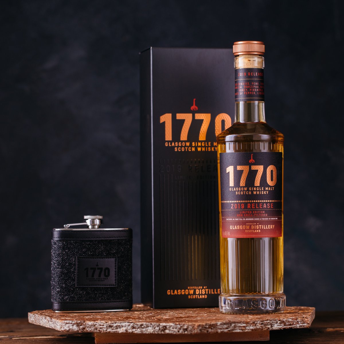 GIVEAWAY 🥃We are giving away a bottle of our SIX TIMES gold medal winning Glasgow 1770 Single Malt (Original Release) AND a hip flask hugged in Scottish black tweed to our dedicated social media fans! 💯Simply: 1.  Follow our page &amp; 2. Re-tweet this tweet! Ends: 13.02 #whisky