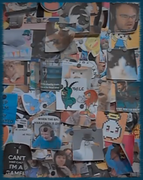 GetInTouch247's tweet photo. @GaminForCharity did a nice streaming marathon this weekend! 

We count 159 prints! That's a record! 
And look at the wall, meme alarm!

#twitch #streaming  #live #SupportSmallStreamers https://t.co/XaBQ8PdNol