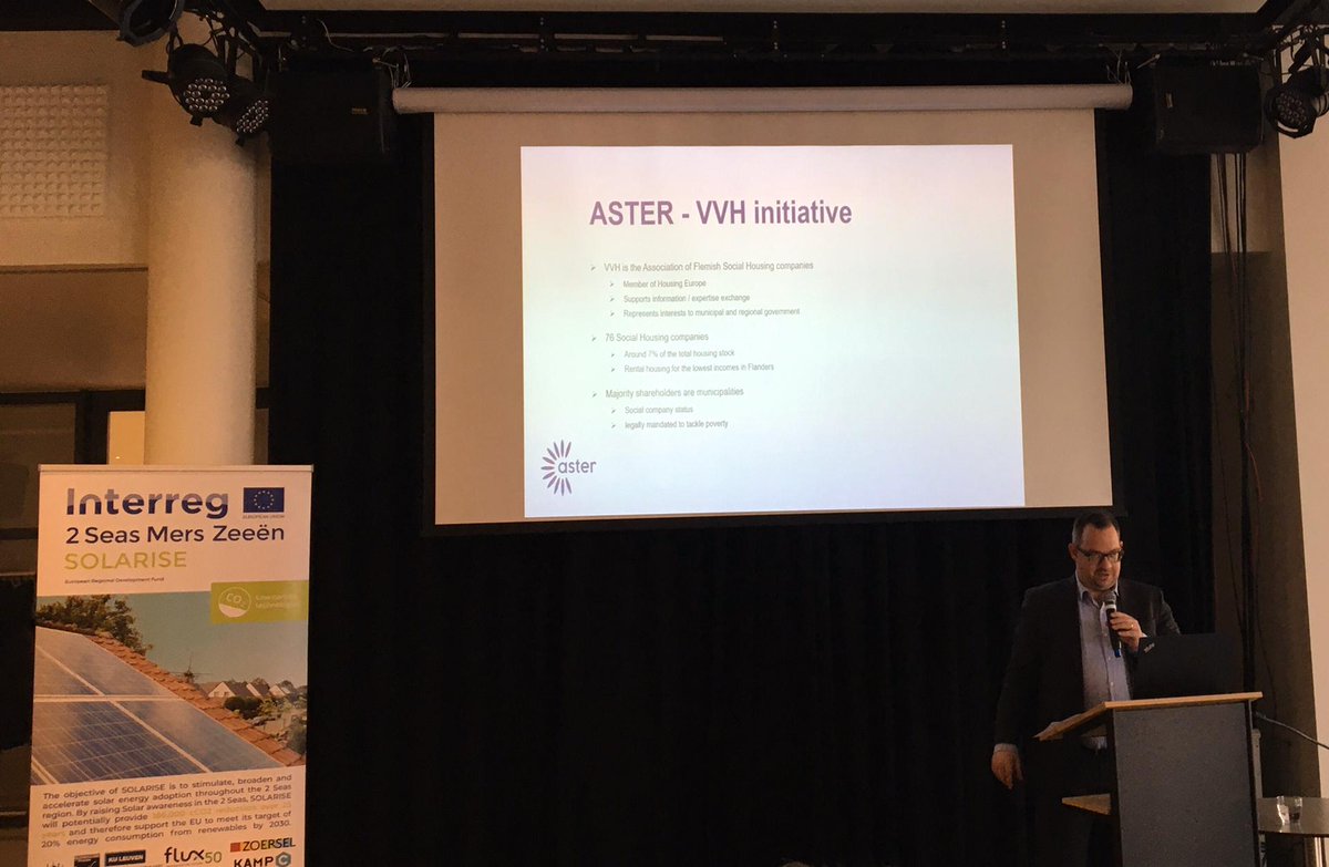 KampC_be's tweet photo. Inspirerende sprekers tijdens het #Solarise netwerkevent ‘Investment cases in solar energy’ in @gem_Middelkerke met o.a. #Asterproject! @Interreg2Seas https://t.co/IXedn9nuP8