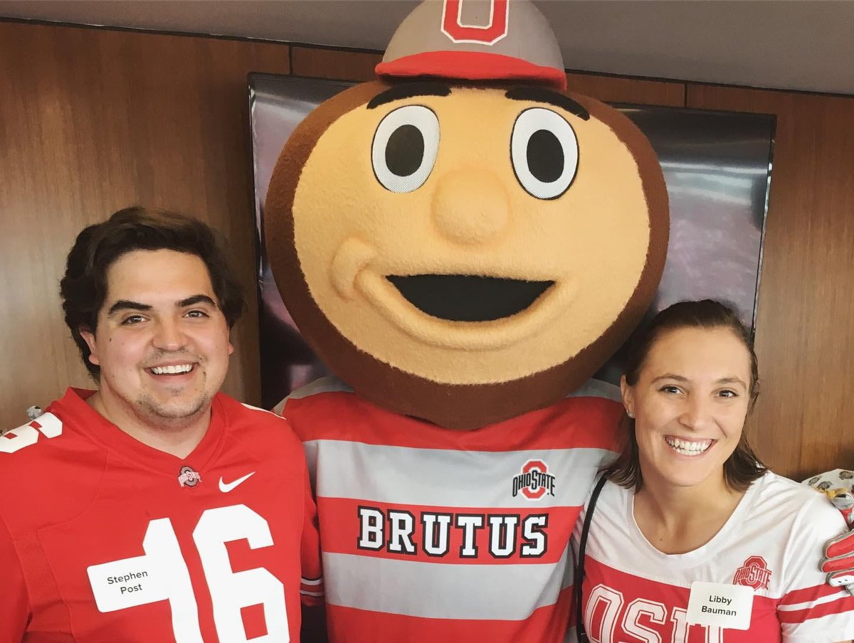 cgsosu's tweet photo. Do you #BuckeyeLove @Brutus_Buckeye as much as our Executive Officers?
If so, retweet AND comment a photo of you and Brutus for a chance to win our next #OSU150 #GradGiveAway prize!
#GoBucks https://t.co/BHDX6ymPiw