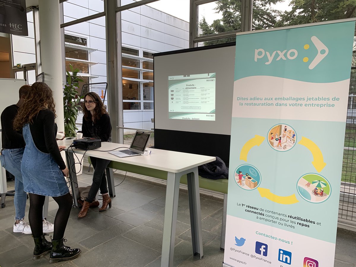 HECParisSnO's tweet photo. Retrouvez le salon des innovations vertes et solidaires de la #HECEarthWeek avec les startups #ESS #zerodechet #socent #TransitionEcologique avec @PyxoFrance, Cèdre, la Boutique sans argent, @Les_Canaux @synovance et plus... https://t.co/Yrie1B0aLs