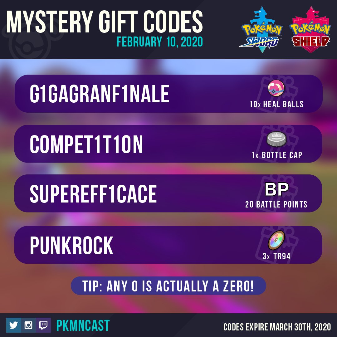 Pokemon Sword & Shield Mystery Gift codes – Free codes & rewards in 2023 -  Dexerto