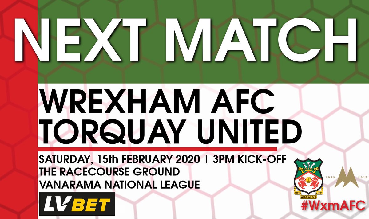 Wrexham AFC (@wrexham_afc) on Twitter photo β½οΈ NEXT MATCH
π <a href="/TUFC1899/">Torquay United FC</a>
π @My_Racecourse
π
Saturday, 15th Feb.
β° 3pm Kick-off
π <a href="/TheVanaramaNL/">Rocco π²πΈ</a>
π wxmafc.uk/38e8JXr
π΄βͺοΈ #WxmAFC β½οΈ NEXT MATCH
π <a href="/TUFC1899/">Torquay United FC</a>
π @My_Racecourse
π
Saturday, 15th Feb.
β° 3pm Kick-off
π <a href="/TheVanaramaNL/">Rocco π²πΈ</a>
π wxmafc.uk/38e8JXr
π΄βͺοΈ #WxmAFC