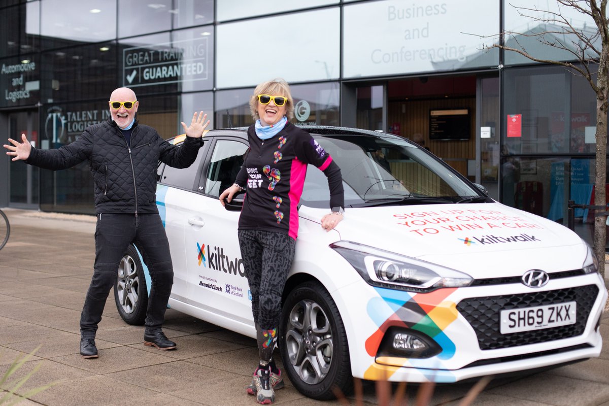 thekiltwalk's tweet photo. There are more than 5⃣,0⃣0⃣0⃣ Kiltwalkers signed up for the big day in Glasgow! 🤯🥳

Thanks to our Headline Sponsors @ArnoldClark that means there are 2⃣ brand new Hyundai i20s up for grabs! 

Walk this way for your chance to win🚗
👉 https://t.co/InTZJQQYES

#KiltwalkGlasgow https://t.co/1W5yGJtOm6