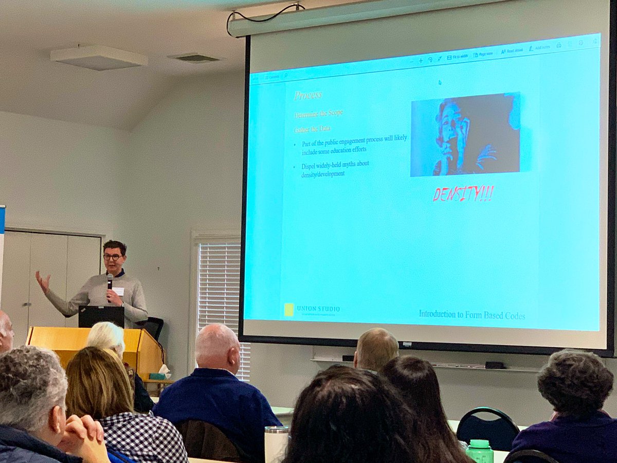 HAConCapeCod's tweet image. Joel VanderWeele of @unionstudioarch dispelling myths about density being bad for communities and how #FormBasedCode can be used to create dense housing that fits the character, style and needs of a town or city.