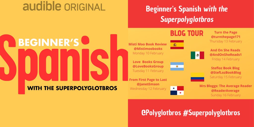 Edwina Boyd-Gibbins (@edwina_bg) on Twitter photo Beginner's Spanish with the Super <a href="/Polyglotbros/">Superpolyglotbros</a> is on tour! Kicking off with a wonderful 5/5 review by <a href="/Mistimoobooks/">Misti Nash</a> today, next stop is @LoveBooksGroup! Beginner's Spanish with the Super <a href="/Polyglotbros/">Superpolyglotbros</a> is on tour! Kicking off with a wonderful 5/5 review by <a href="/Mistimoobooks/">Misti Nash</a> today, next stop is @LoveBooksGroup!