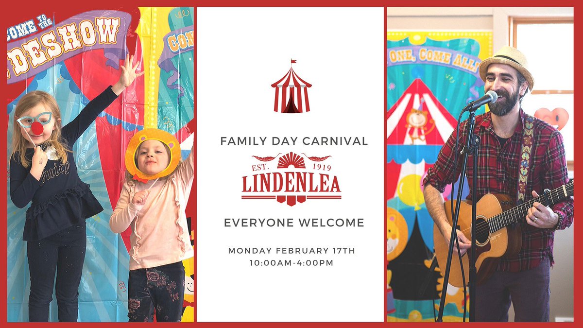 Join <a href="/LindenleaCA/">Lindenlea CA</a> for Family Day fun on Monday, February 17 from 10:00am-4:00pm. There will be pizza slices on sale from 12:00-1:00pm. Crafts and games will be going throughout the event. The event is free to attend and everyone is welcome!