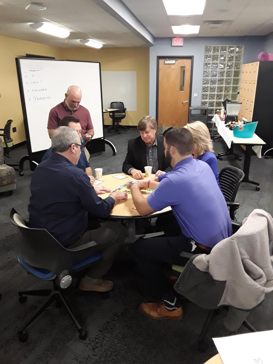 whdavis3's tweet photo. Actually taught #kataInTheClassRoom with some corporate folks last week. Thank you @RealMikeRother for putting together an easy fun training method for a difficult concept to learn.  Getting inquiries to run the class with other departments now. https://t.co/se48mRMTZp