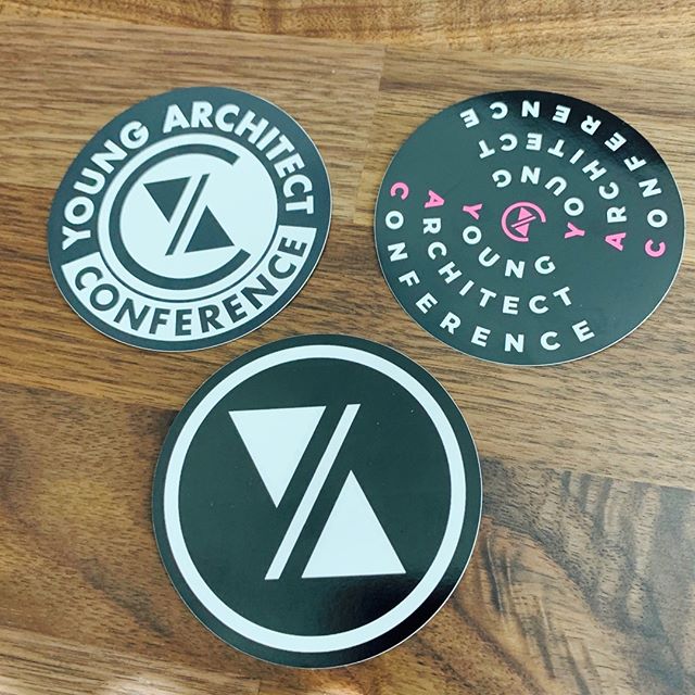 YoungArchitxPDX's tweet photo. Stoked about these new three inch stickers!!! Who wants one????? #yarchcon20 #yarchcon https://t.co/C7zf7xiQHS https://t.co/fFod92XYRe