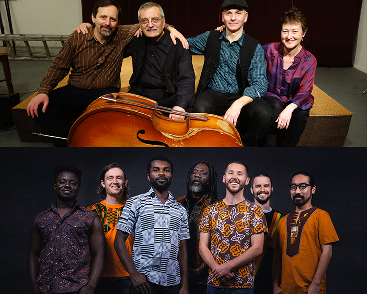 FlushingTwnHall's tweet photo. On March 14, we’re mashing up two cultures on one stage with an open dance floor. Starting with dance lessons, each band plays a set, then the two jam together. Special drinks and food for sale. https://t.co/fC9lUOLRwk #GlobalMashup #Hungary #Ghana @KotokoBrass #Eletfa https://t.co/dwaUzL4tZj