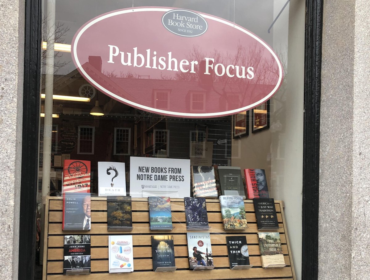 Loving this beautiful @UNDPress window display at @HarvardBooks! Can you spot your next read? #BooksintheWild