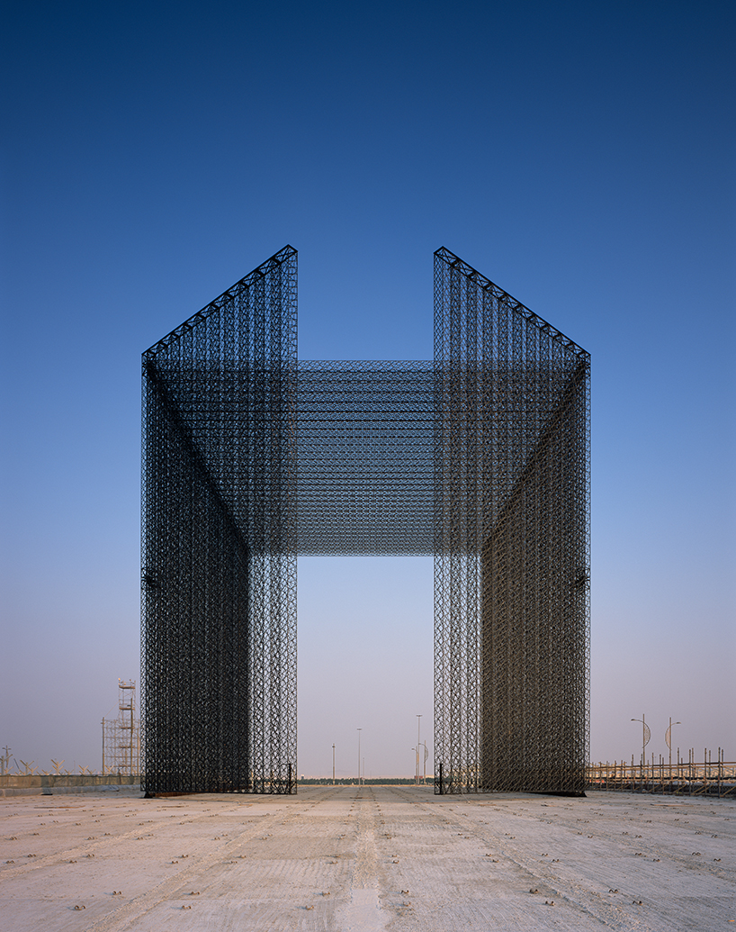 designboom's tweet photo. the @expo2020dubai opens its three huge, intricately woven entry portals designed by asif khan https://t.co/CFo98b7Ejz https://t.co/T9FSt3qEfp