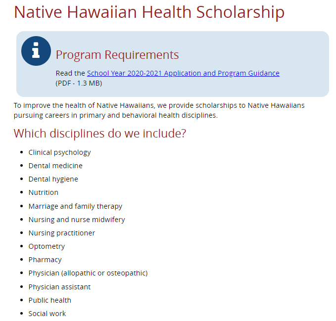 HI_PacificAHEC's tweet photo. Attention Native Hawaiians!
 
The Native Hawaiian Health Scholarship Program application cycle is now OPEN and accepting applicants through March 15, 2020. 
 
Please see here for eligibility and requirements:  https://t.co/jdpsc3Gkxb https://t.co/2sJL9vYI9w