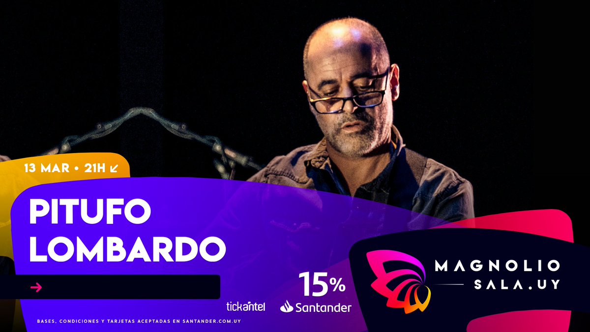 🎶 Edu "Pitufo" Lombardo
➡️ @Edu__Lombardo 

📆 Viernes 13 de marzo - 21:00h

🎫 Entradas 👉🏻 bit.ly/2ljcWWo