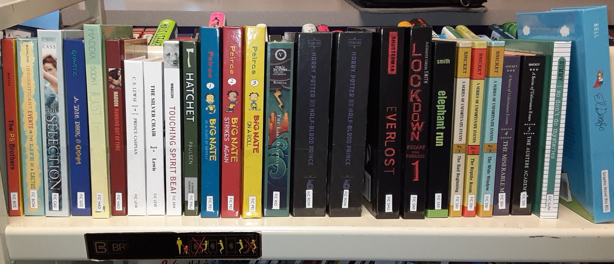 LibraryShms's tweet photo. Time for an upgrade for some of the Maverick Library's more popular titles. New or additional copies now available for check out! #SHMSMavsRead #ReadingIsElemental https://t.co/rmCqy5a00f